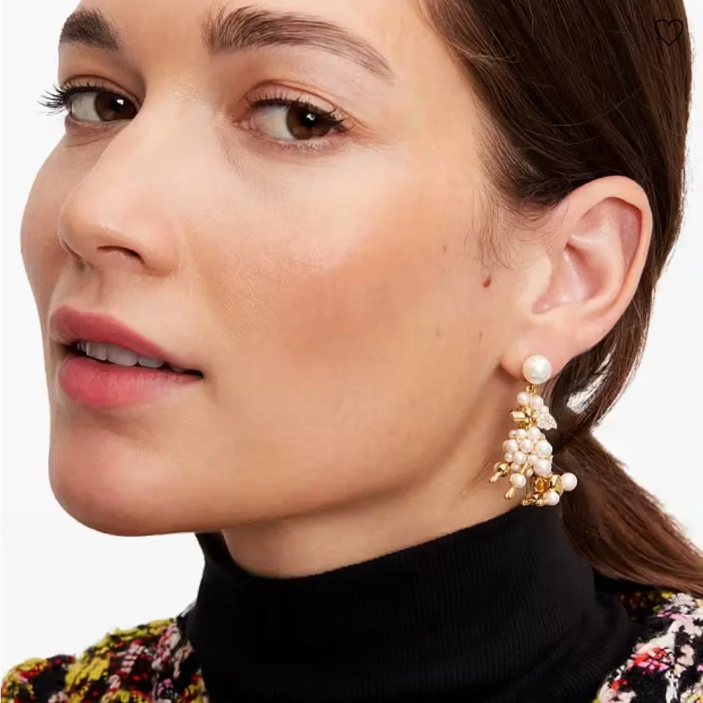 NWT Kate Spade Poodles & Poms Statement Drop Earrings - Picture 3 of 4